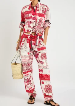 Fedora cotton trousers