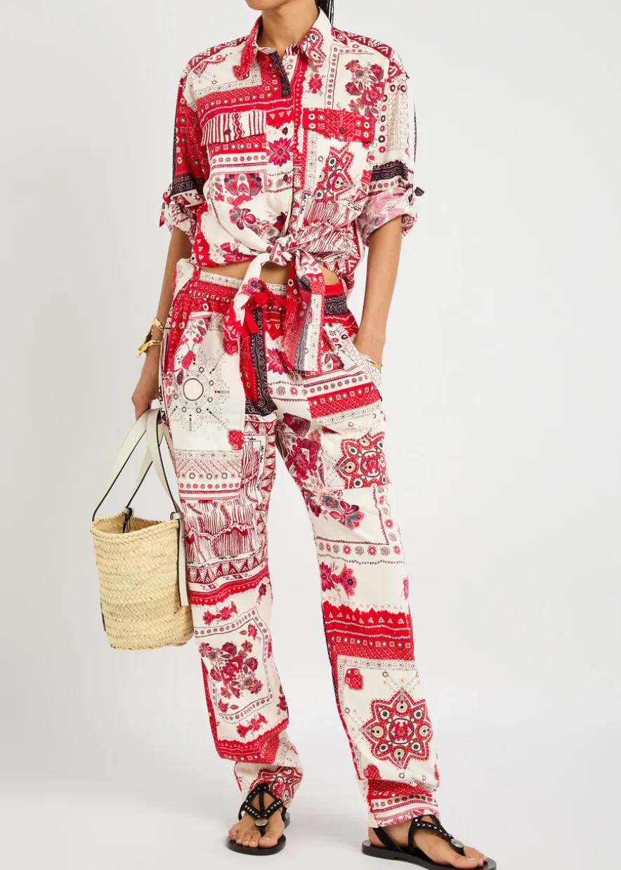 Fedora cotton trousers