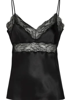 Felicie lace-trim silk cami top