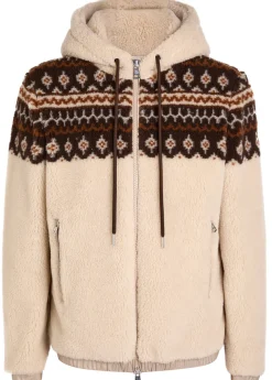 Felpa Aperta hooded teddy fleece jacket
