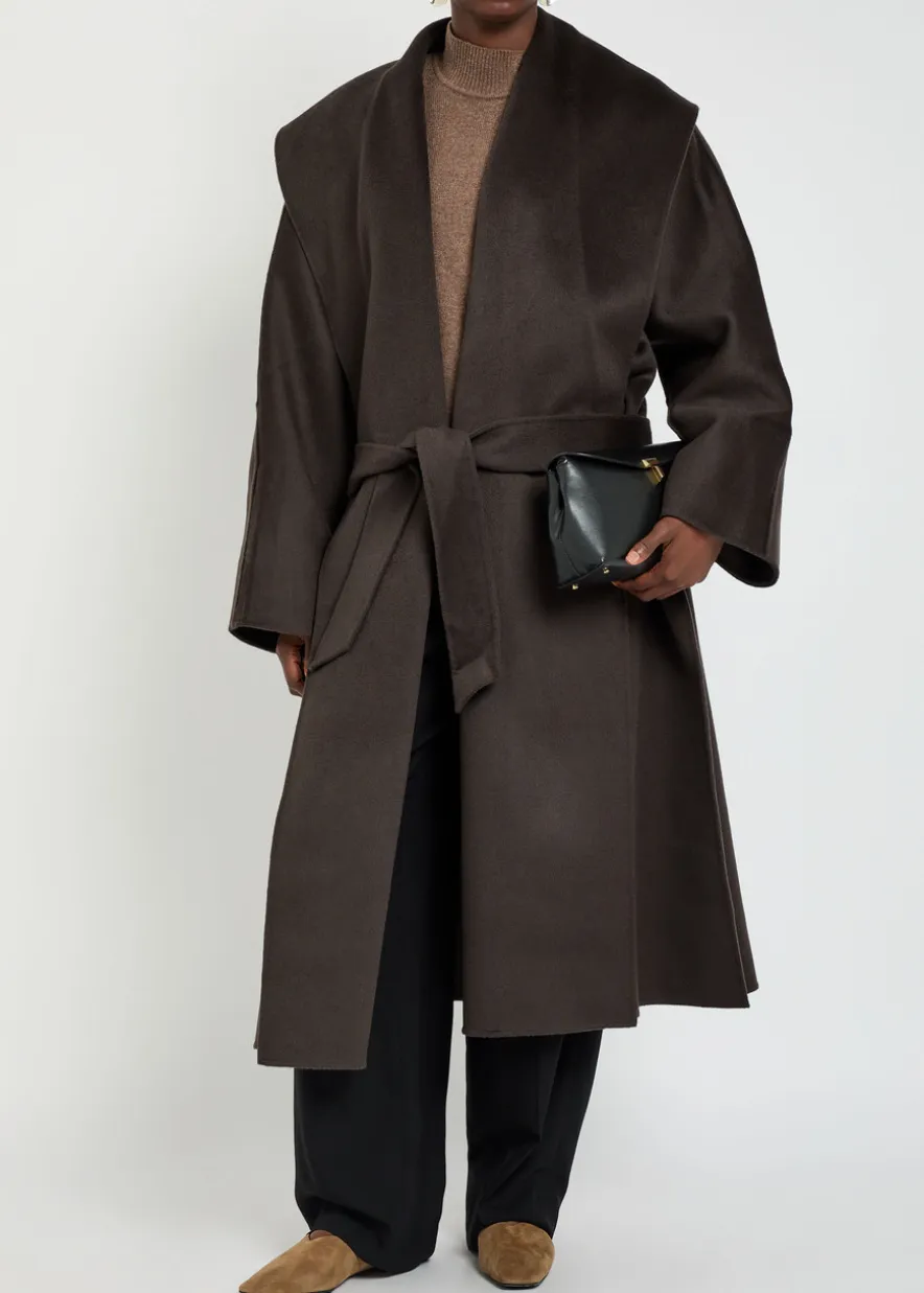 Fenn belted wool-blend coat
