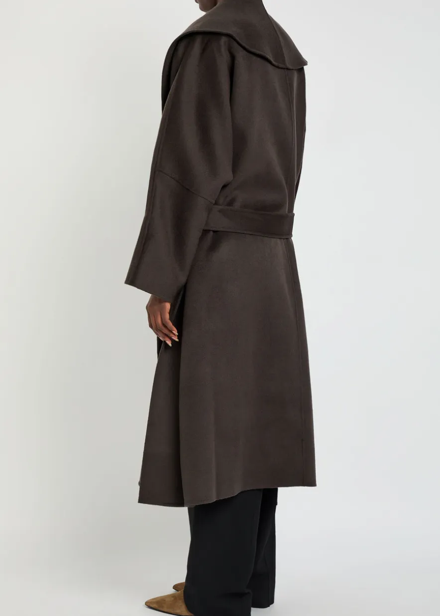Fenn belted wool-blend coat