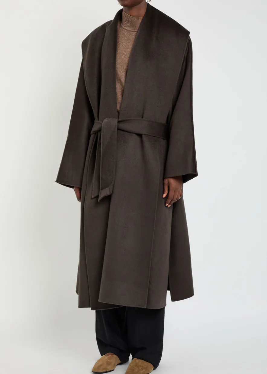 Fenn belted wool-blend coat