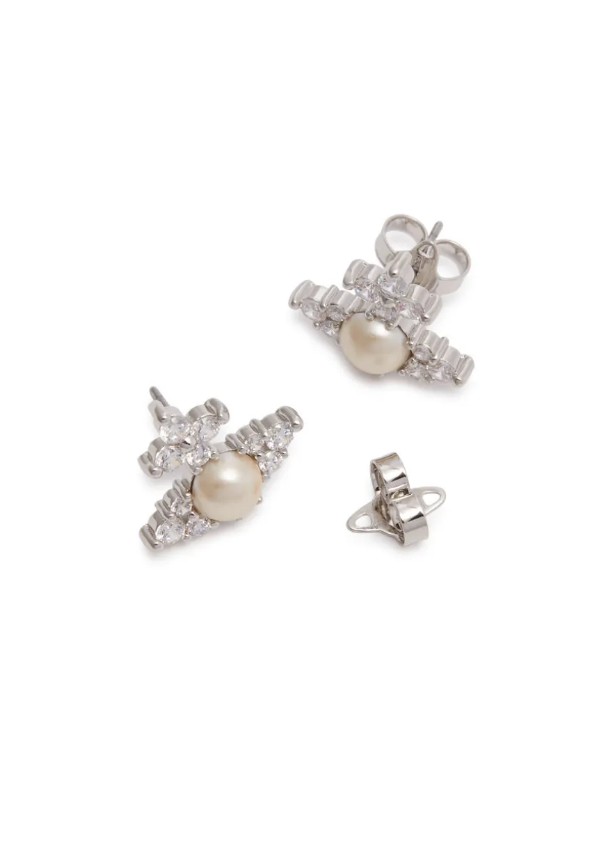 Feodora embellished orb stud earrings