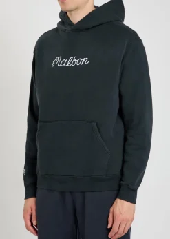 Feque logo-embroidered hooded cotton sweatshirt