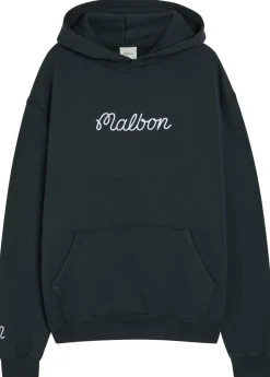 Feque logo-embroidered hooded cotton sweatshirt