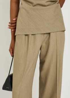 Fernanda wide-leg wool-blend trousers