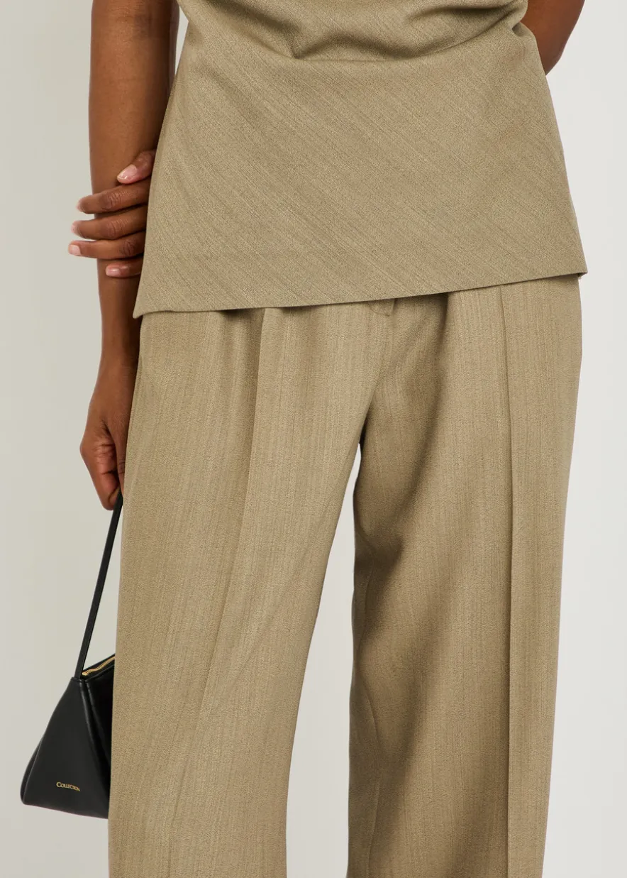 Fernanda wide-leg wool-blend trousers