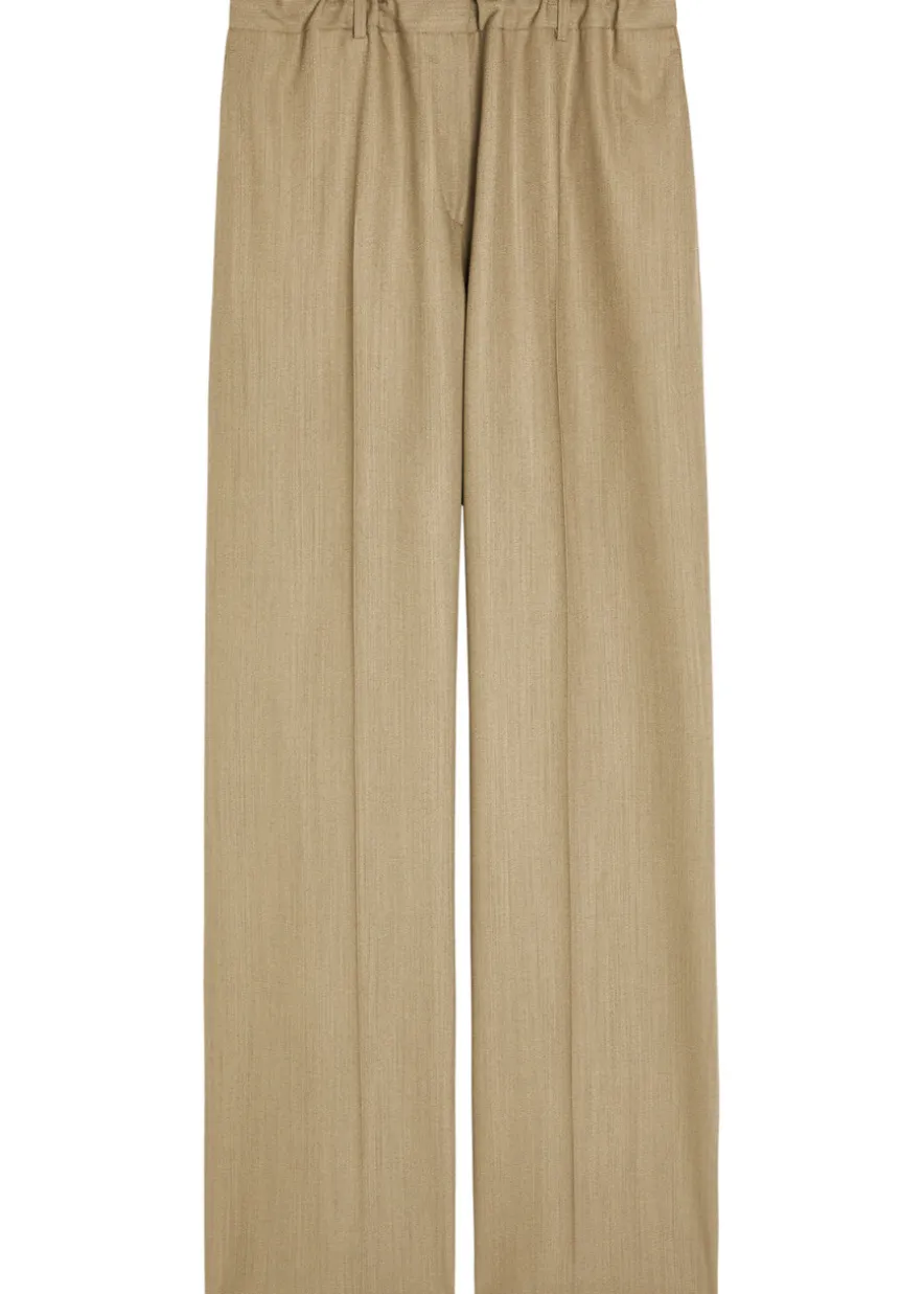 Fernanda wide-leg wool-blend trousers