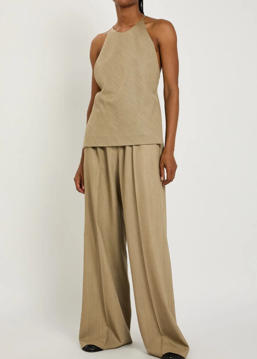 Fernanda wide-leg wool-blend trousers