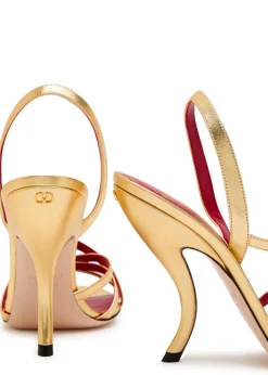 Fetishique metallic leather sandals