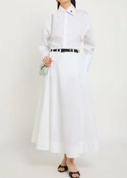 Fiamma cotton-poplin midi skirt