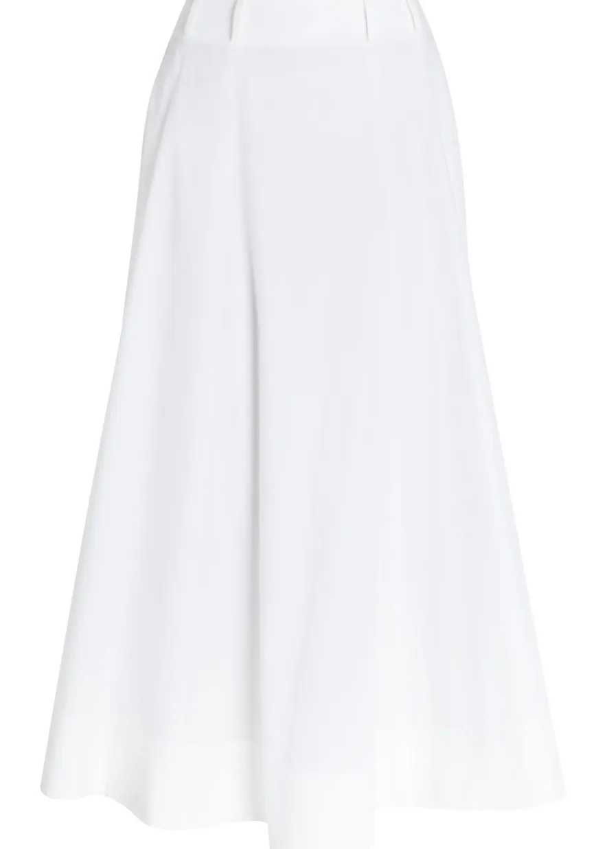 Fiamma cotton-poplin midi skirt
