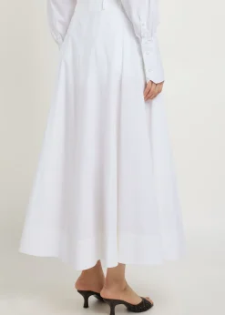 Fiamma cotton-poplin midi skirt