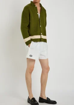 Field logo-embroidered cotton-twill shorts