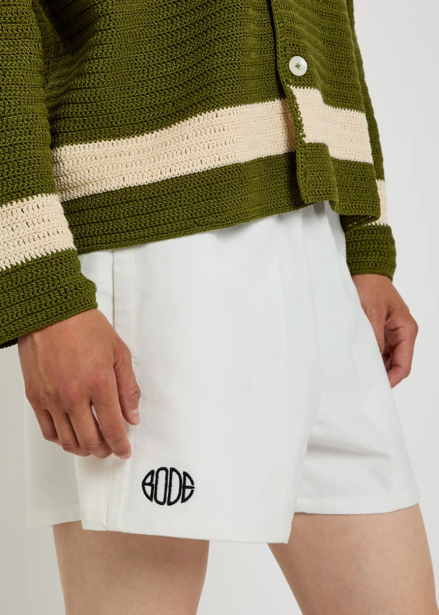 Field logo-embroidered cotton-twill shorts