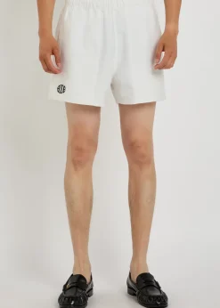 Field logo-embroidered cotton-twill shorts
