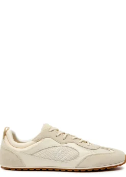 Field panelled suede sneakers