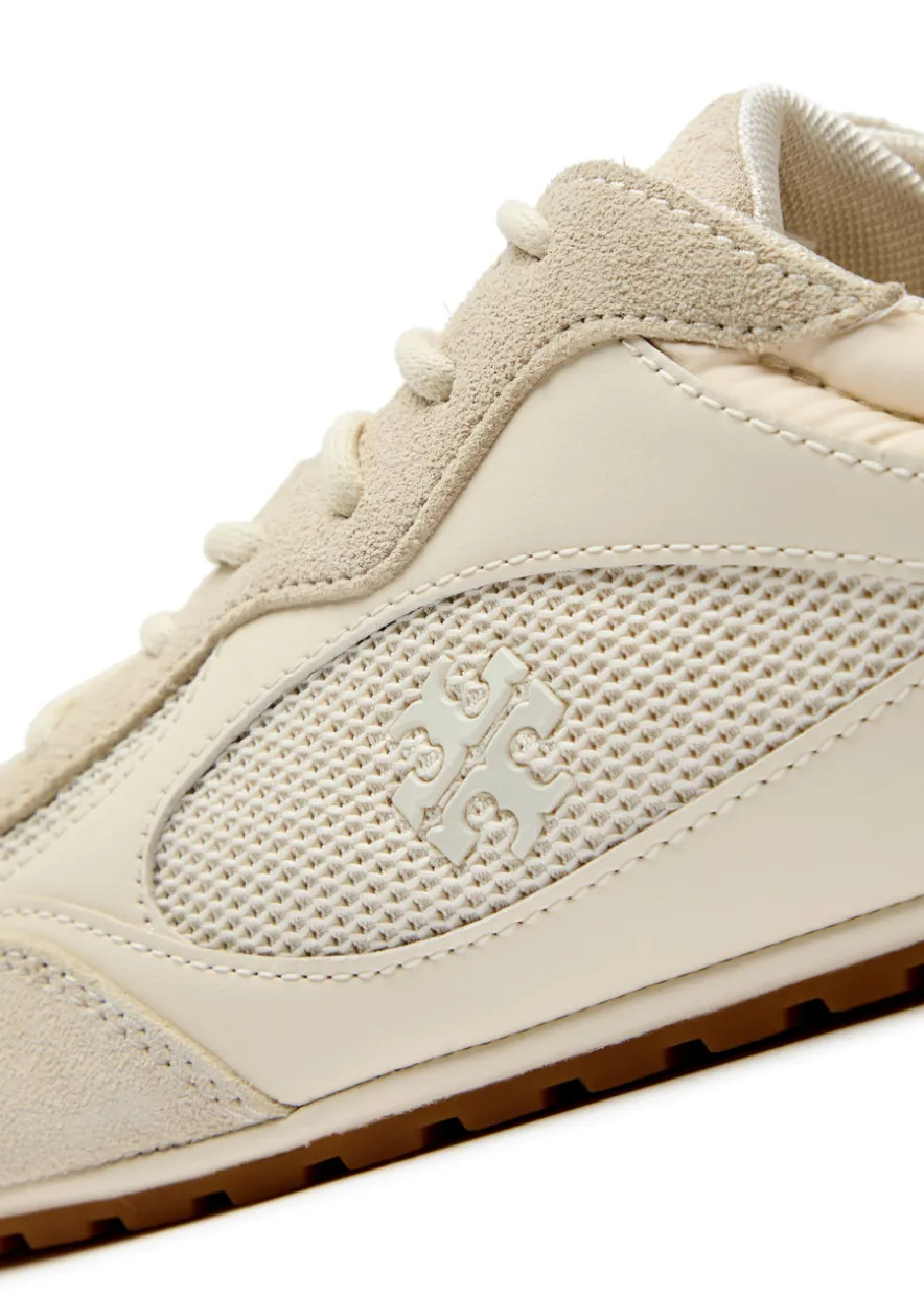Field panelled suede sneakers