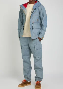Field waterproof hooded denim jacket