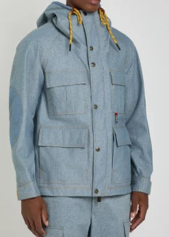 Field waterproof hooded denim jacket