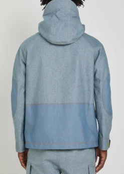 Field waterproof hooded denim jacket