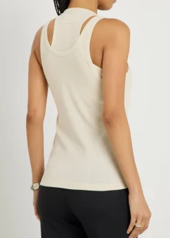 Filippa layered ribbed cotton tank