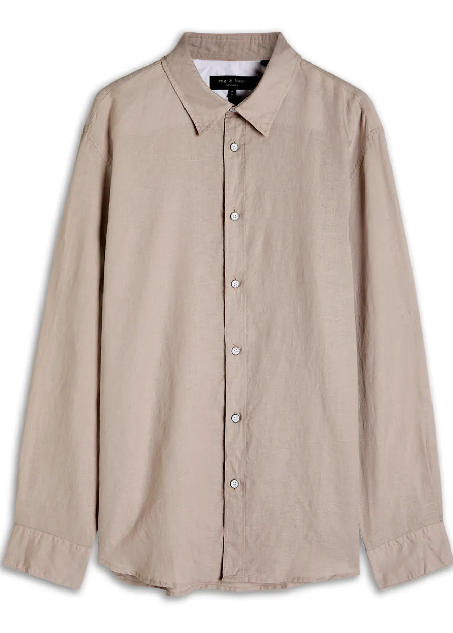 Finch linen-blend shirt