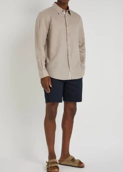 Finch linen-blend shirt