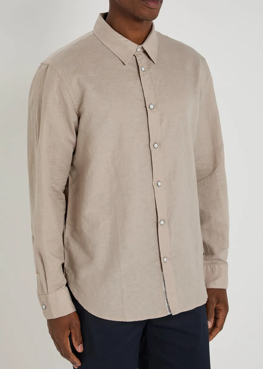 Finch linen-blend shirt