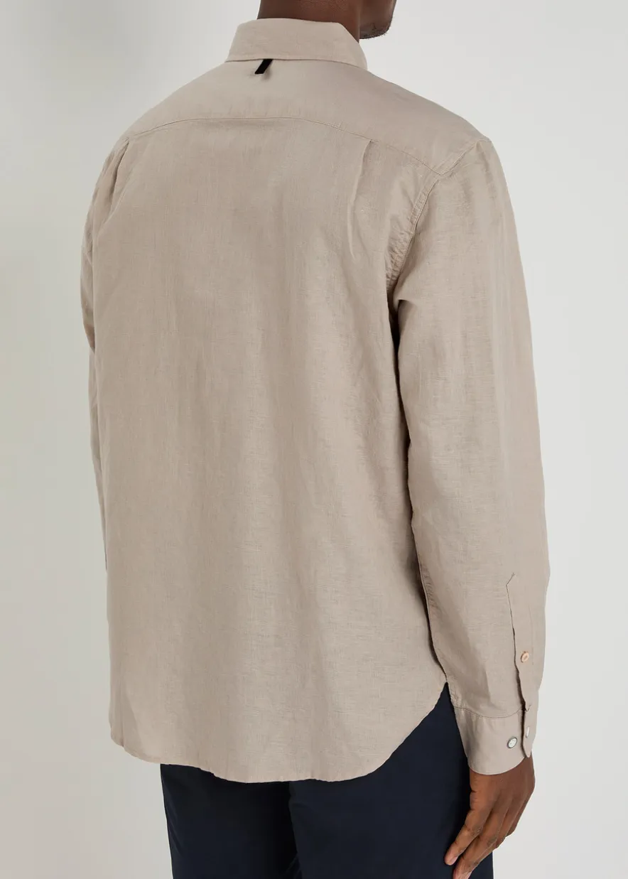 Finch linen-blend shirt