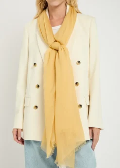 Fine-knit cashmere scarf