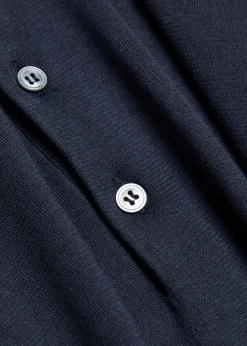Fine-knit cotton polo shirt