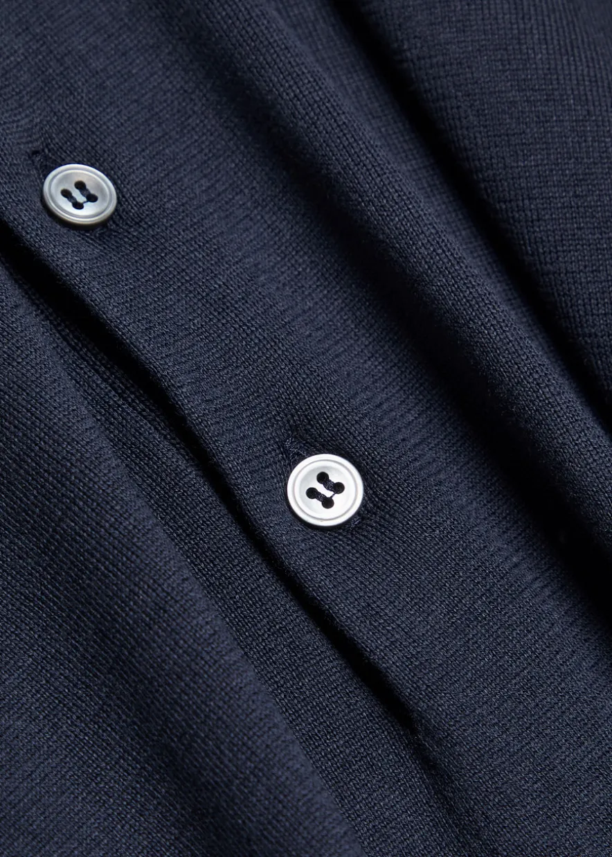 Fine-knit cotton polo shirt
