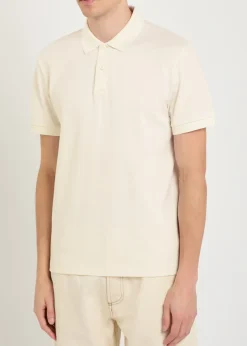 Fine-knit cotton polo shirt