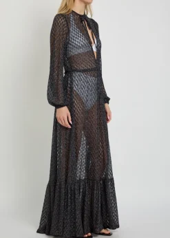 Fine-knit maxi beach dress