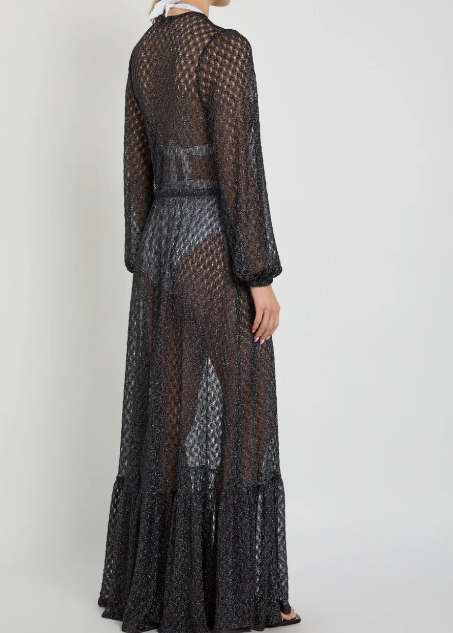 Fine-knit maxi beach dress
