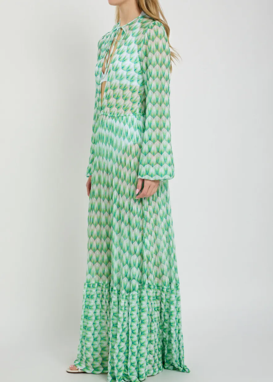 Fine-knit maxi beach dress