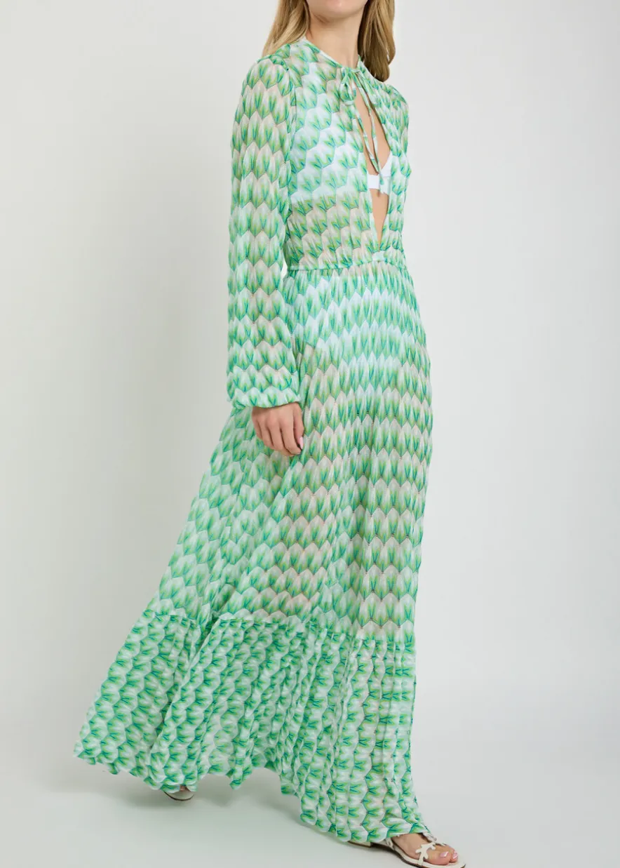 Fine-knit maxi beach dress
