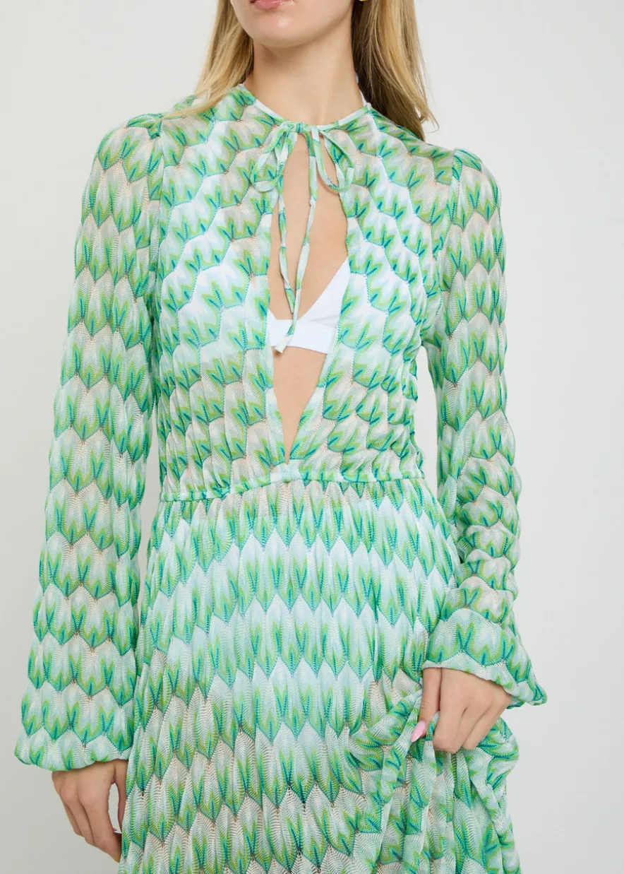 Fine-knit maxi beach dress