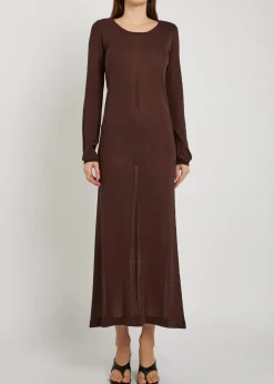 Fine-knit midi dress