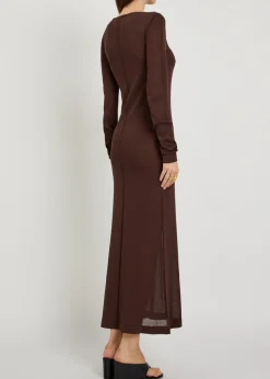 Fine-knit midi dress