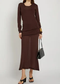 Fine-knit midi dress