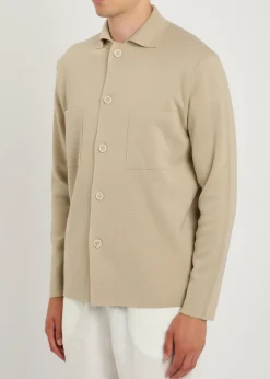 Fine-knit wool jacket