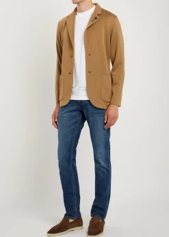 Fine-knit wool jacket