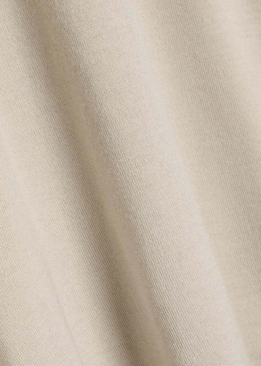 Fine-knit wool polo shirt