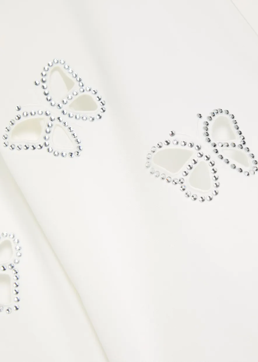 Finely embellished cut-out woven shirt