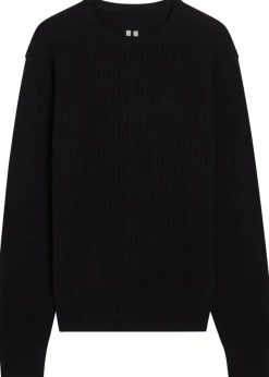 Fisherman ribbed wool jumper