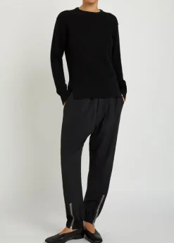 Fisherman ribbed wool jumper