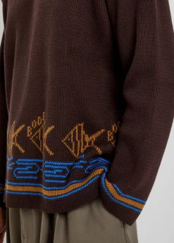 Fish School intarsia cotton jumper
